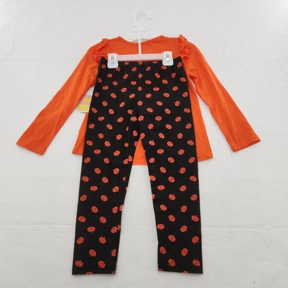Btween Halloween Outfit Girls Size 5 Sequin Pumpkin 3-Pc Leggings Season Spooky - Picture 5 of 6